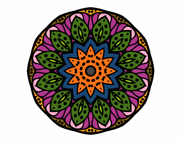 Dibujo Mandala naturaleza pintado por darzy