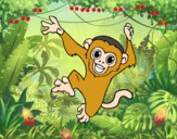 Dibujo Mono capuchino bebé pintado por zebazpvd