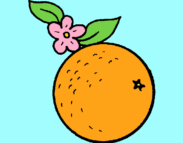 Dibujo naranja pintado por LunaLunita