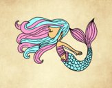 Dibujo Sirena flotando pintado por gael38528