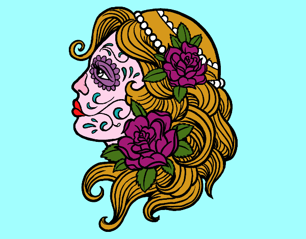 Dibujo Tatuaje de Catrina pintado por Olgita