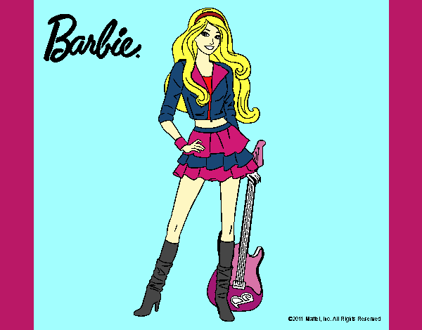 Dibujo Barbie rockera pintado por Claudette