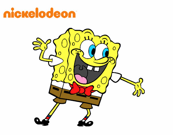 Dibujo Bob Esponja saludando pintado por Claudette