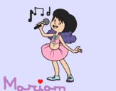 Dibujo Estrella del pop cantando pintado por abian10
