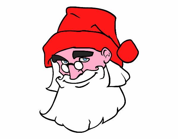 Dibujo La cara de Papá Noel pintado por alfredimar