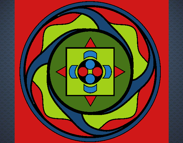 Dibujo Mandala 7a pintado por nathzapp