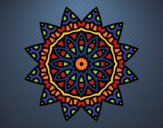 Dibujo Mandala estrella pintado por nathzapp