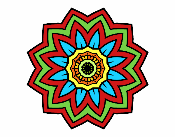 Dibujo Mandala flor de girasol pintado por carlojhave