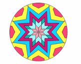 Dibujo Mandala mosaico estrella pintado por victoria65