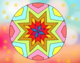 Dibujo Mandala mosaico estrella pintado por MILEYRENI