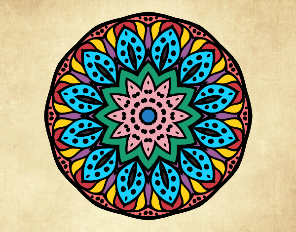 Dibujo Mandala naturaleza pintado por Claudette