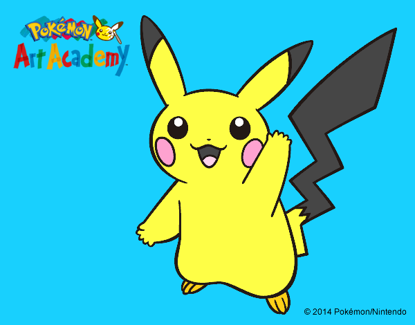 Dibujo Pikachu saludando pintado por Claudette