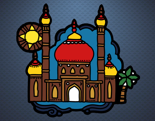 Dibujo Taj Mahal pintado por Alberto10