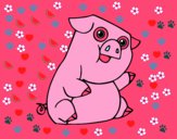 Dibujo Un cerdo  pintado por valeriamat