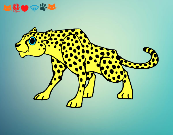 Dibujo Un leopardo pintado por Claudette