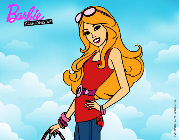 Dibujo Barbie casual pintado por LunaLunita