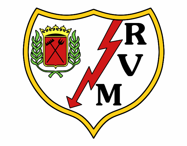 Dibujo Escudo del Rayo Vallecano de Madrid pintado por LucasArter