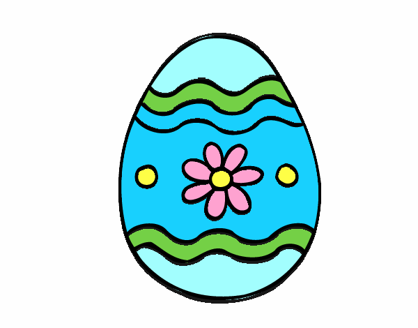 Dibujo Huevo de Pascua margarita pintado por Paosierra