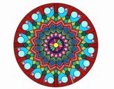 Dibujo Mandala flor con círculos pintado por 132578