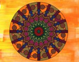 Dibujo Mandala flor con círculos pintado por nathzapp