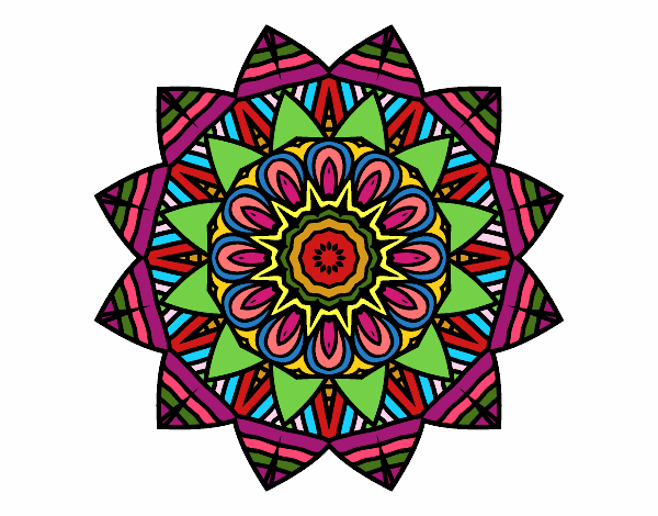 Dibujo Mandala frutal pintado por TaniJani