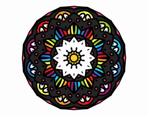 Dibujo Mandala modernista pintado por 132578