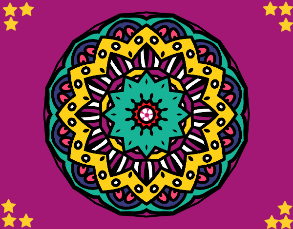 Dibujo Mandala modernista pintado por AitanaPR