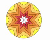 Dibujo Mandala mosaico estrella pintado por 132578