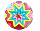 Dibujo Mandala mosaico estrella pintado por Paosierra