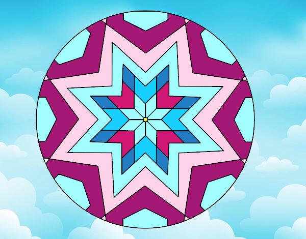Dibujo Mandala mosaico estrella pintado por YESICAJZ