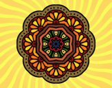 Dibujo Mandala mosaico modernista pintado por nathzapp