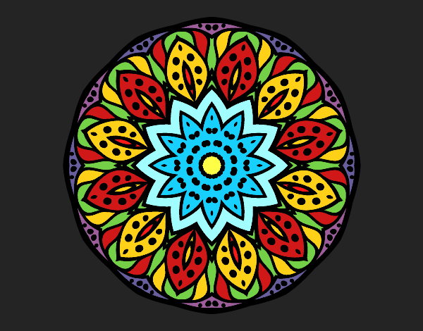 Dibujo Mandala naturaleza pintado por queyla