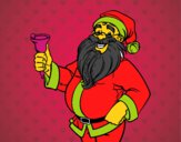 Dibujo Papá Noel con campana pintado por luisa22