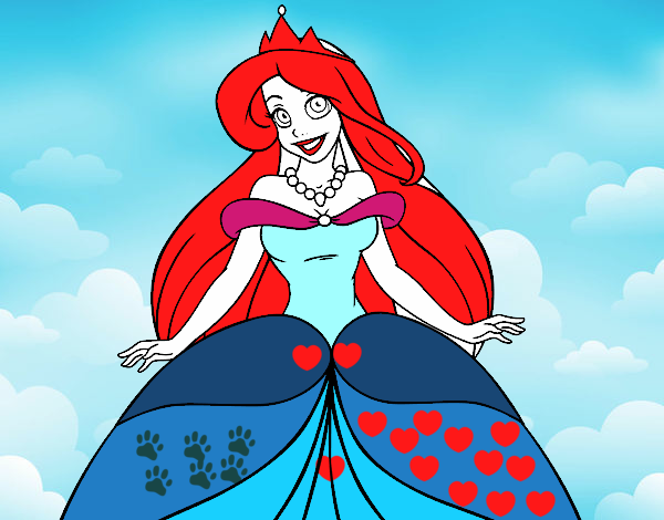Dibujo Princesa Ariel pintado por JOLI