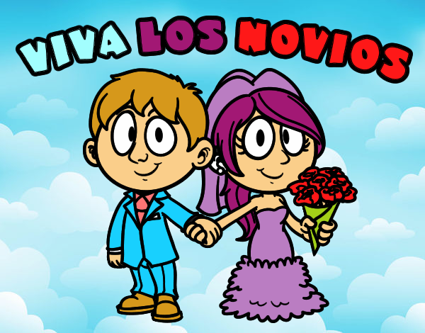 Dibujo Viva los novios pintado por zoemarcato