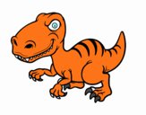 Dibujo Dinosaurio velociraptor pintado por JoseTR