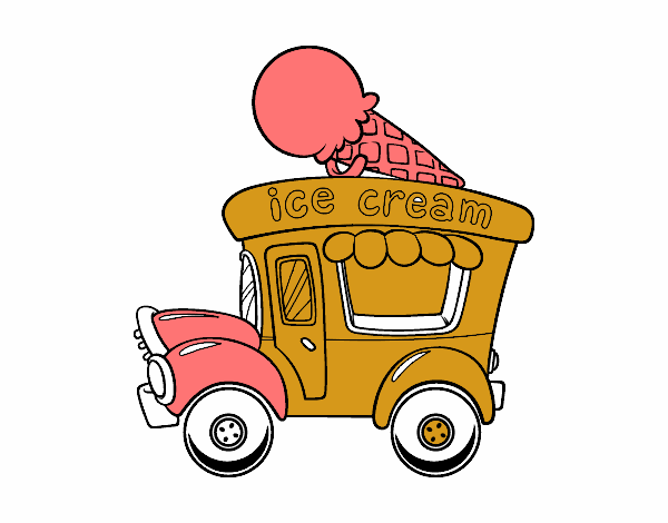 Dibujo Food truck de helados pintado por LACLUIS