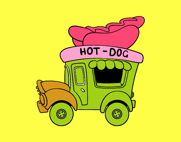 Dibujo Food truck de perritos calientes pintado por LACLUIS