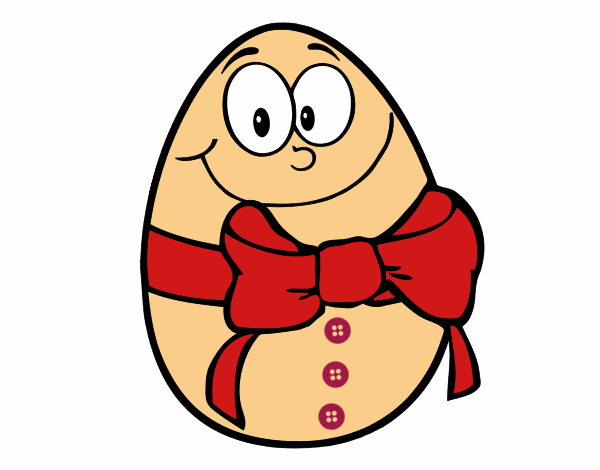 Huevo de pascua con lazo