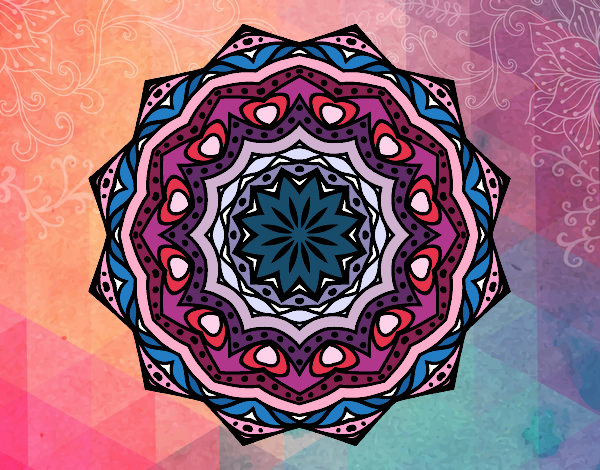 Dibujo Mandala con estratos pintado por NievesMC