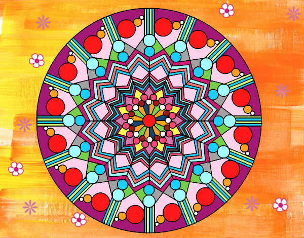 Dibujo Mandala flor con círculos pintado por janakitty