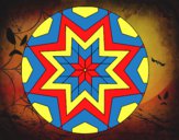 Dibujo Mandala mosaico estrella pintado por Andrecaro
