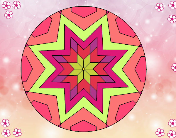 Dibujo Mandala mosaico estrella pintado por RUBI45