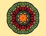 Dibujo Mandala mosaico pintado por merchindan