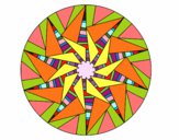 Dibujo Mandala sol triangular pintado por Andrecaro
