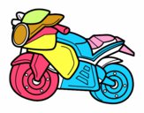 Dibujo Moto deportiva pintado por LACLUIS