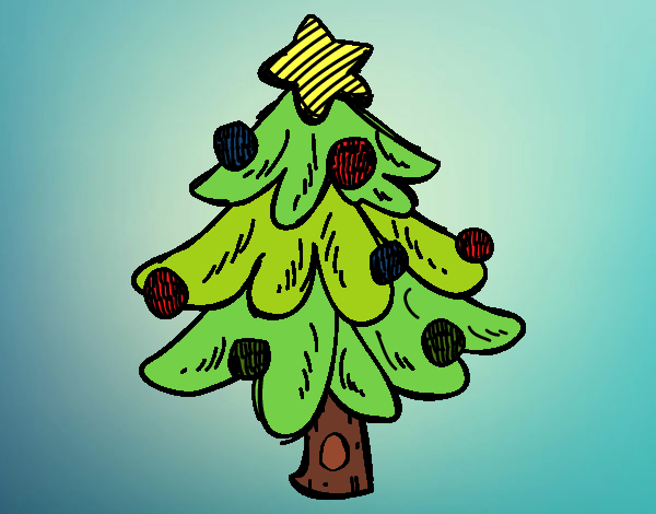 Dibujo Un árbol Navidad pintado por AitanaPR