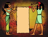 Dibujo Cleopatra y Thot pintado por JuanJoLo
