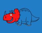 Dibujo Dino Triceratops pintado por dulceth_07