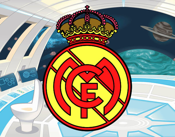 Dibujo Escudo del Real Madrid C.F. pintado por llj1